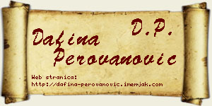 Dafina Perovanović vizit kartica